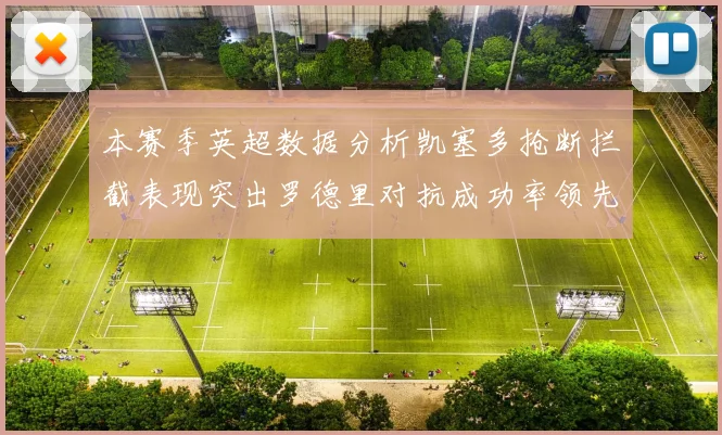 本赛季英超数据分析凯塞多抢断拦截表现突出罗德里对抗成功率领先